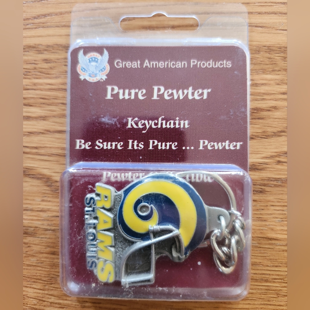 1995 Rams NFL  St. Louis Pewter Keychain
